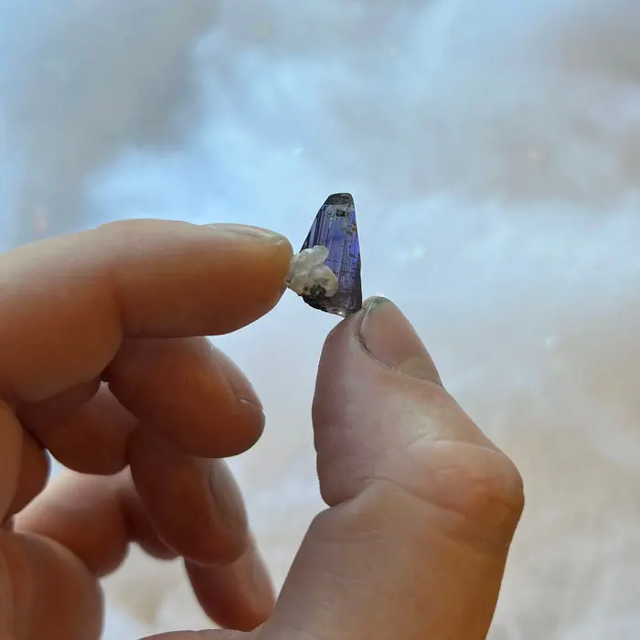 11.2cts Natural Tanzanite Mineral Crystal 11.2cts Natural Tanzanite Mineral Crystal. Natural tanzanite crystal from Merelani Hills, Tanzania, photo 2 of 3