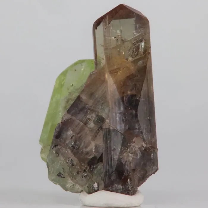 Unheated Tanzanite Crystal with Green Diopside: 4.96g Unheated Tanzanite Crystal with Green Diopside: 4.96g. Natural tanzanite crystal from Tanzania, photo 3 of 5