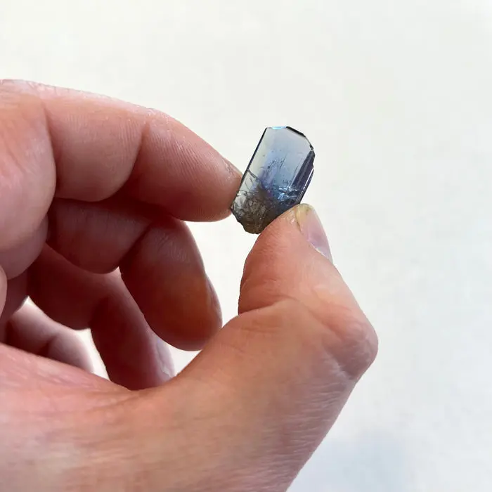 16.8ct Beautiful Gemmy Tanzanite Crystal 16.8ct Beautiful Gemmy Tanzanite Crystal. Natural tanzanite crystal from Merelani Hills, Tanzania, photo 2 of 4