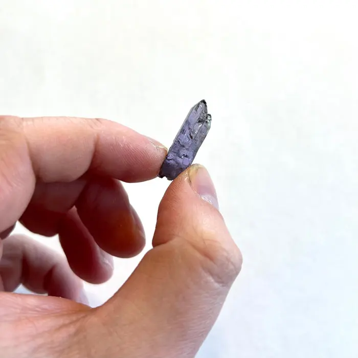 12.5ct Tall Thin Tanzanite Crystal 12.5ct Tall Thin Tanzanite Crystal. Natural tanzanite crystal from Merelani Hills, Tanzania, photo 2 of 5