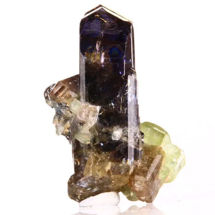 75.55ct Natrual Color Tanzanite Crystal Cluster with Dipside 75.55ct Natrual Color Tanzanite Crystal Cluster with Dipside. Natural tanzanite crystal from Merelani Hills, Tanzania, photo 4 of 7