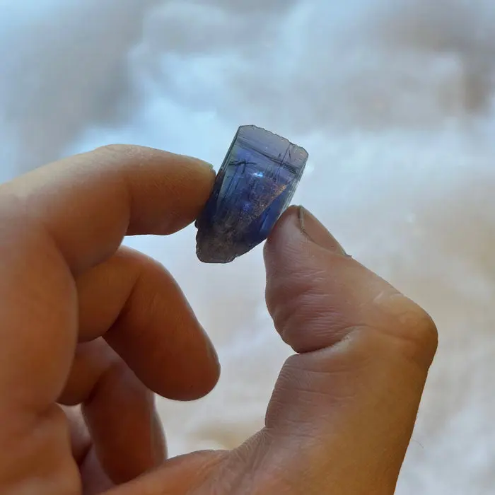 30.35ct Gemmy Tanzanite Crystal 30.35ct Gemmy Tanzanite Crystal. Natural tanzanite crystal from Merelani Hills, Tanzania, photo 2 of 4