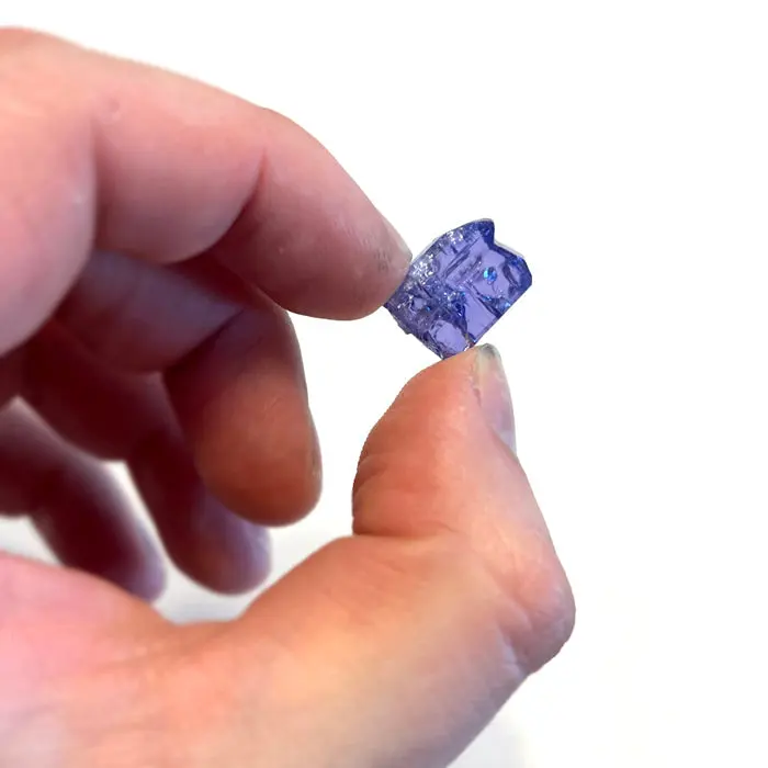 14.47ct Gemmy Purple Tanzanite Crystal 14.47ct Gemmy Purple Tanzanite Crystal. Natural tanzanite crystal from Merelani Hills, photo 2 of 4
