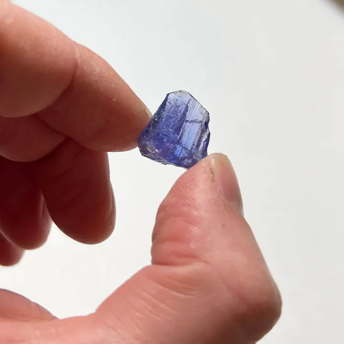 11.7ct Tanzanite Mineral Crystal 11.7ct Tanzanite Mineral Crystal. Natural tanzanite crystal from Merelani Hills, Tanzania, photo 2 of 3