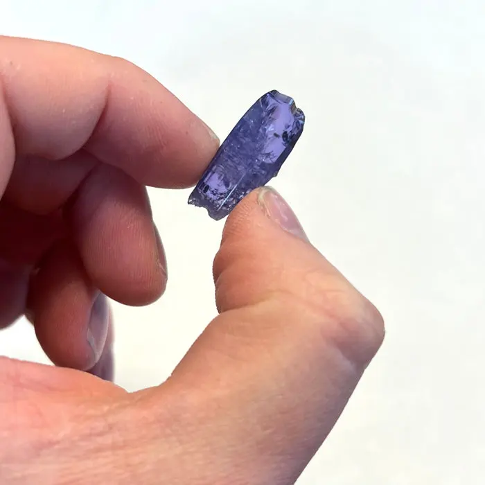 14.44ct Tanzanite Crystal 14.44ct Tanzanite Crystal. Natural tanzanite crystal from Merelani Hills, photo 2 of 4