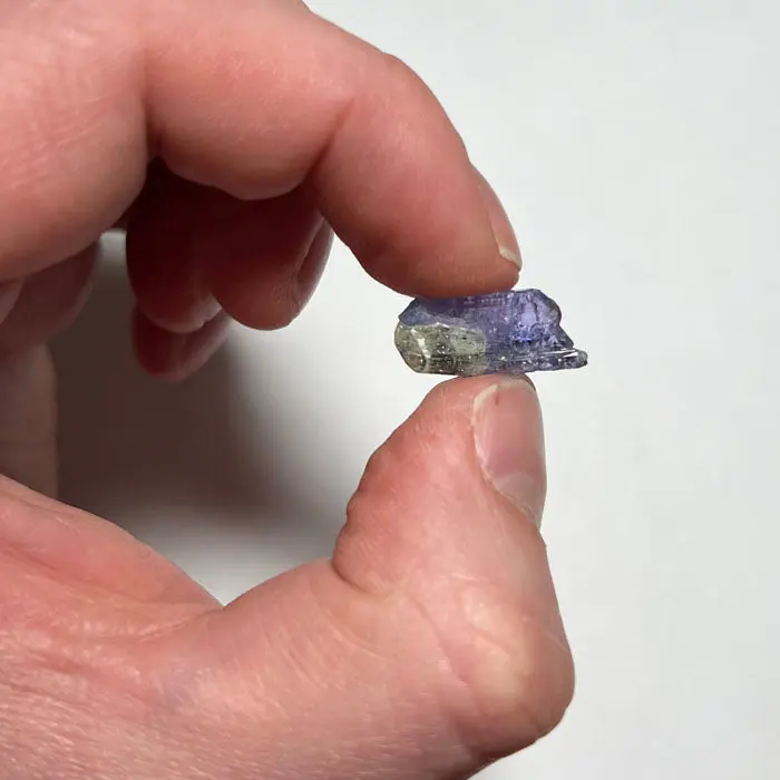 6.71ct Rare Diopside & Tanzanite Crystal 6.71ct Rare Diopside & Tanzanite Crystal. Natural tanzanite crystal from Merelani Hills, Tanzania, photo 2 of 3
