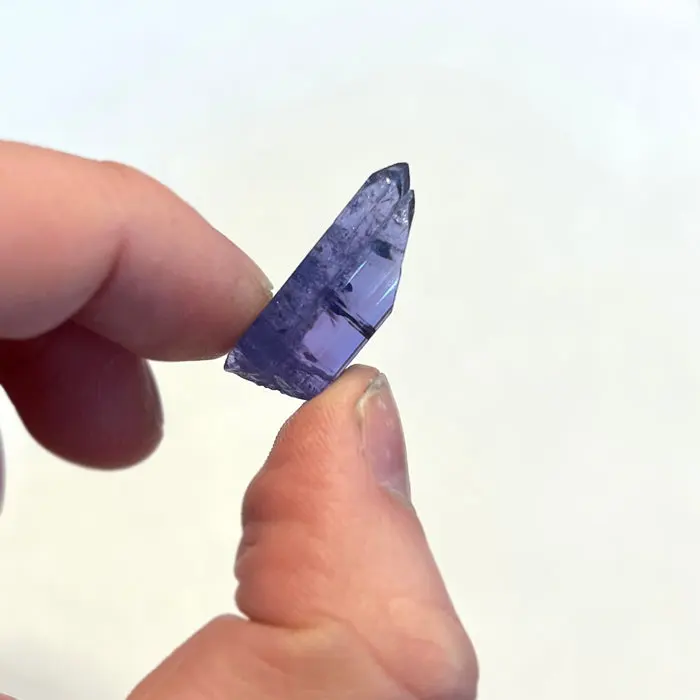 25.62ct Raw Gemmy Tanzanite Crystal 25.62ct Raw Gemmy Tanzanite Crystal. Natural tanzanite crystal from Merelani Hills, photo 2 of 5