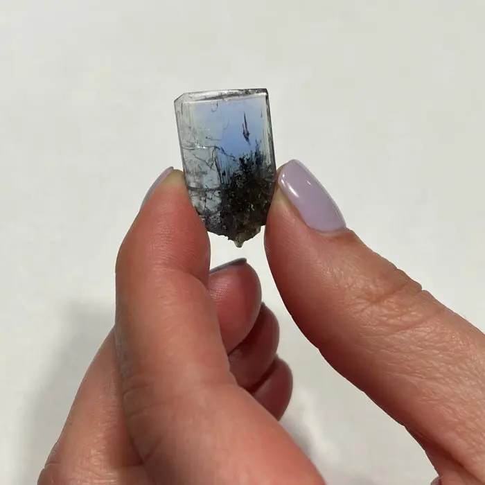 17.2ct Tabular Tanzanite Crystal 17.2ct Tabular Tanzanite Crystal. Natural tanzanite crystal from Merelani Hills, photo 2 of 5