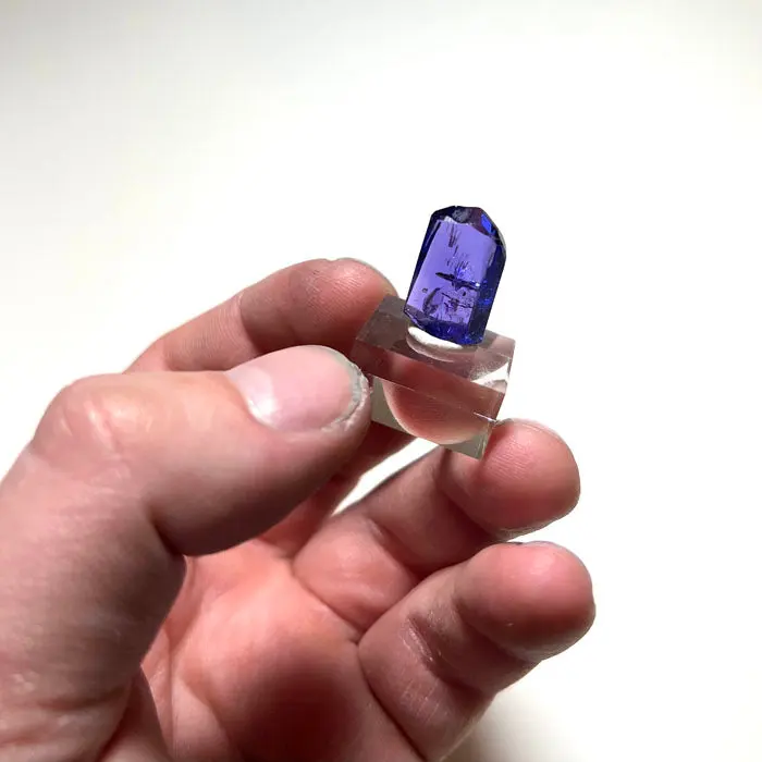 Deeply Saturated Tanzanite Crystal from Mererani Tanzania: 13.43ct Deeply Saturated Tanzanite Crystal from Mererani Tanzania: 13.43ct. Natural tanzanite crystal from Mererani, Tanzania, photo 2 of 5