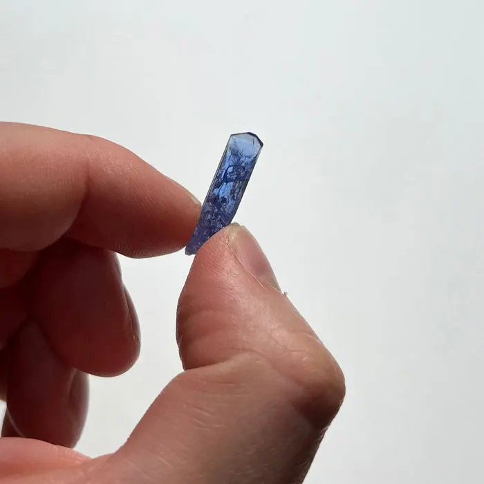 7.2ct Narrow Tanzanite Crystal 7.2ct Narrow Tanzanite Crystal. Natural tanzanite crystal from Merelani Hills, Tanzania, photo 2 of 4