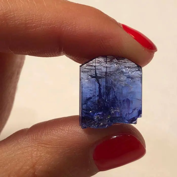 19.31 Tabular Tanzanite Crystal 19.31 Tabular Tanzanite Crystal. Natural tanzanite crystal from Merelani Hills, Tanzania, photo 2 of 8