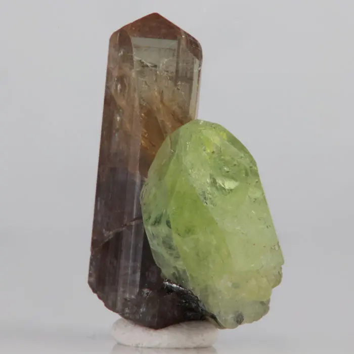 Unheated Tanzanite Crystal with Green Diopside: 4.96g Unheated Tanzanite Crystal with Green Diopside: 4.96g. Natural tanzanite crystal from Tanzania, photo 4 of 5