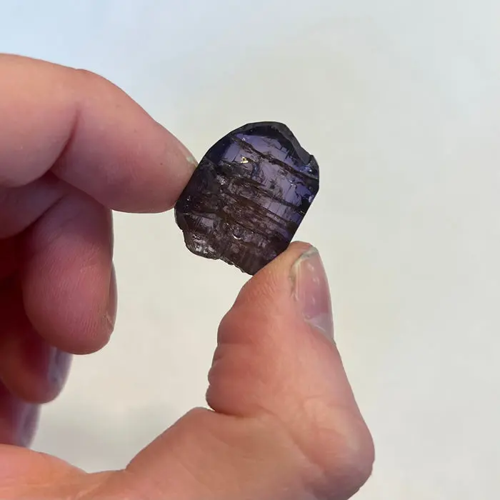 39.55ct Natural Unheated Tanzanite Crystal 39.55ct Natural Unheated Tanzanite Crystal. Natural tanzanite crystal from Merelani Hills, photo 2 of 5