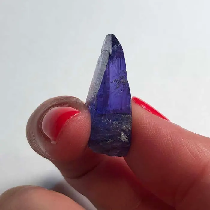 31.29ct Blue Violet Tanzanite Crystal 31.29ct Blue Violet Tanzanite Crystal. Natural tanzanite crystal from Merelani Hills, Tanzania, photo 6 of 6