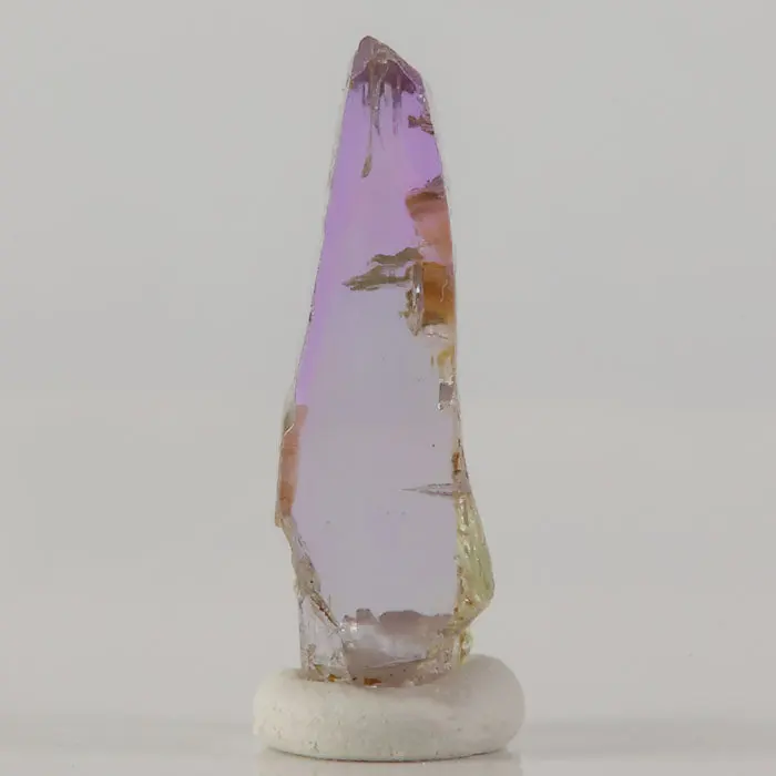 Pinkish Violet and Yellow Gemmy Tanzanite Crystal: 12.64ct Pinkish Violet and Yellow Gemmy Tanzanite Crystal: 12.64ct. Natural tanzanite crystal from Mererani, Tanzania, photo 5 of 5