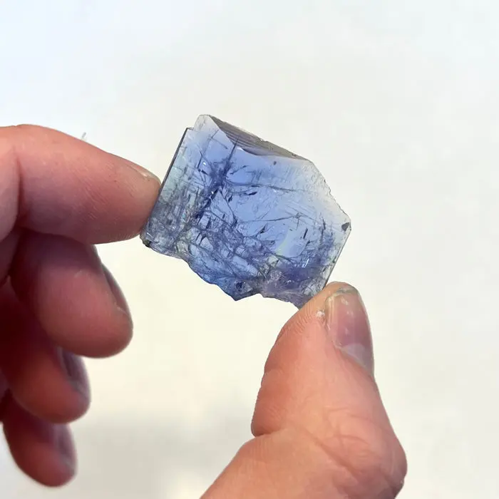34.37ct Tabular Tanzanite Crystal 34.37ct Tabular Tanzanite Crystal. Natural tanzanite crystal from Merelani Hills, photo 2 of 5