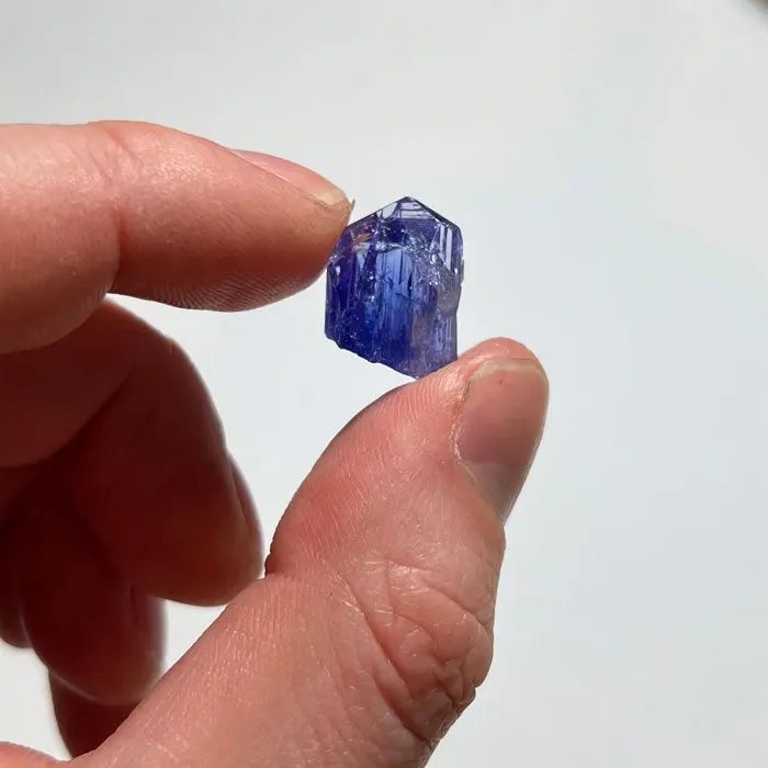 14.9ct Vivid Color Tanzanite Crystal 14.9ct Vivid Color Tanzanite Crystal. Natural tanzanite crystal from Merelani Hills, Tanzania, photo 2 of 3