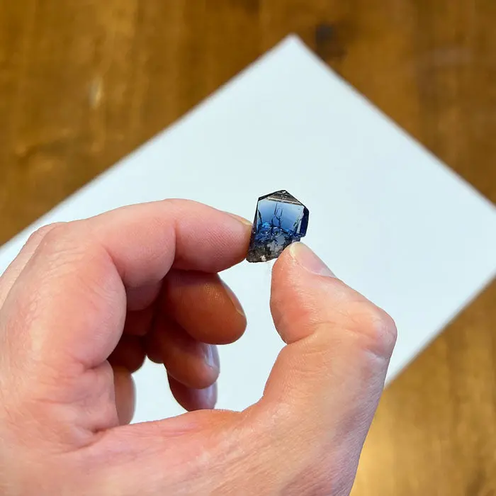 16.39ct Gemmy Unheated Tanzanite Crystal 16.39ct Gemmy Unheated Tanzanite Crystal. Natural tanzanite crystal from Merelani Hills, photo 2 of 5